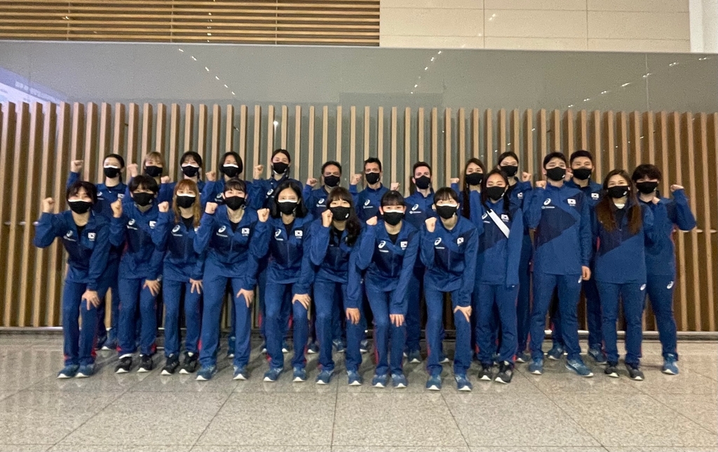 발리볼네이션스리그 참가차 이탈리아로 출국한 한국 여자배구대표팀