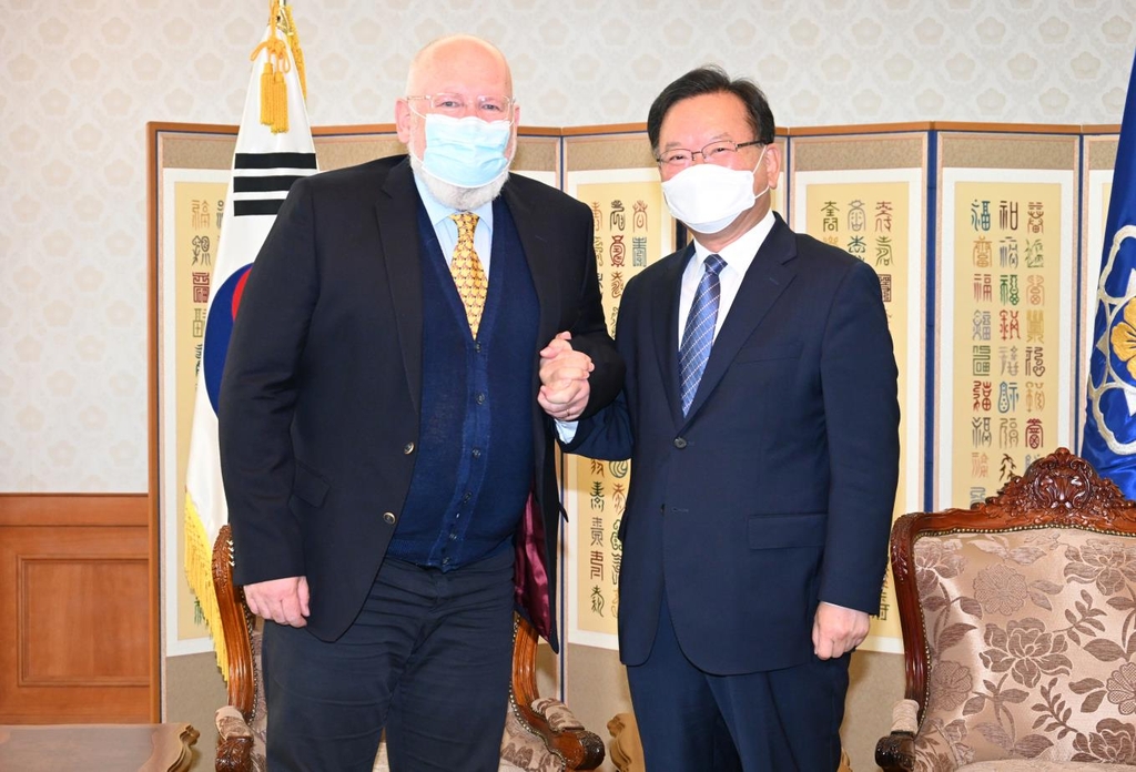 EU 수석부집행위원장 만난 김부겸 총리