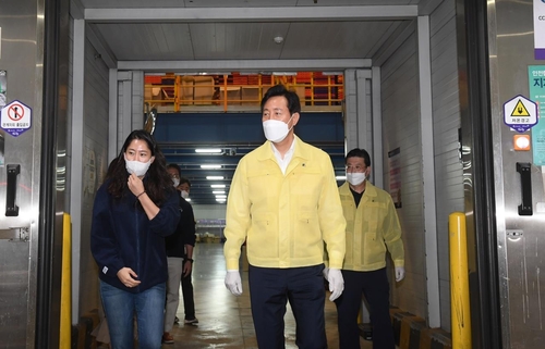 서울 송파구 장지동 서울복합물류단지 방문한 오세훈 시장