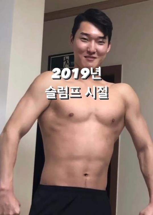 체중이 90㎏에 육박했던 2019년의 우상혁