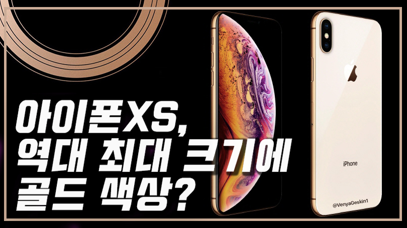 [영상] 아이폰XS, 역대 최대 크기에 골드 색상?