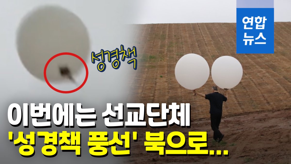 [영상] '성경책 풍선' 북으로…"범죄면 기쁜 마음으로 처벌받아"