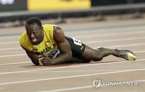 트랙 위로 쓰러진 볼트
