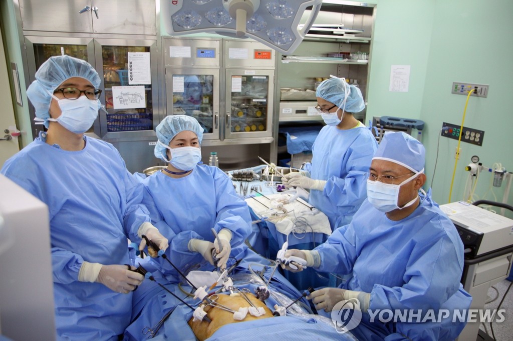 위암수술 모습