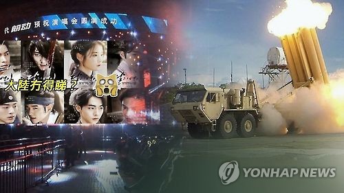 중국한류 제재 사드 관련(CG)