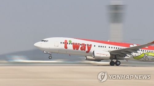 티웨이항공 여객기