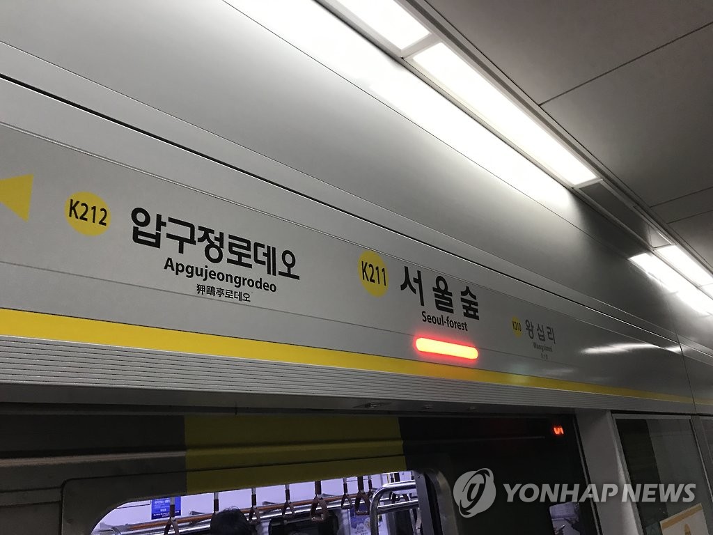 서울 지하철 분당선 서울숲역