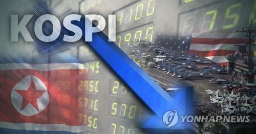 코스피, '한반도 긴장' 경계감에 하락 (PG)