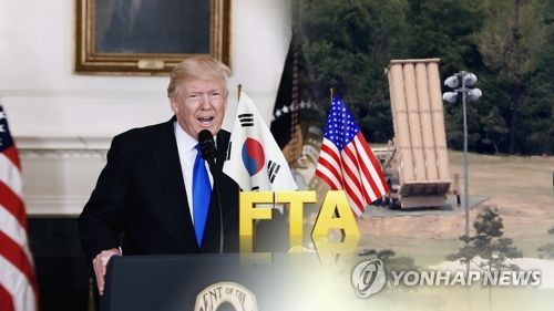 트럼프 '안보청구서' 발송…한미FTA 기로(CG)
