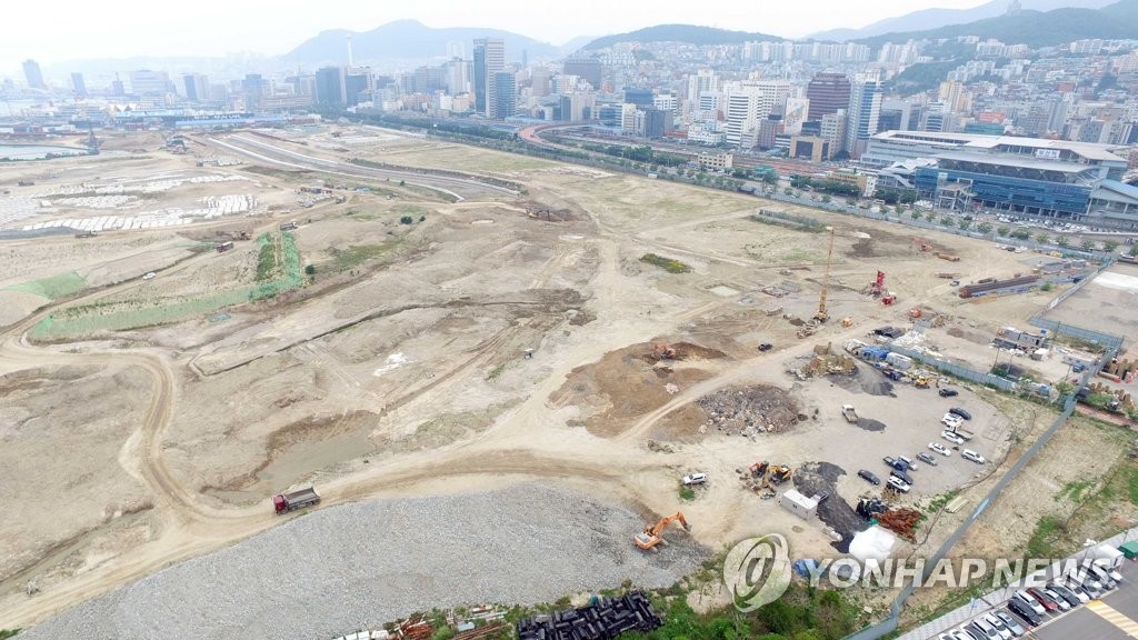 부산 북항재개발 부지 전경
