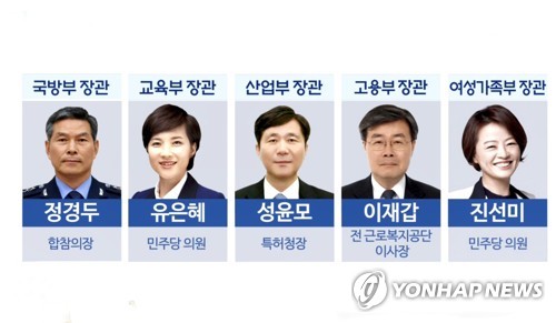 5개부처 장관 후보자 (CG)
