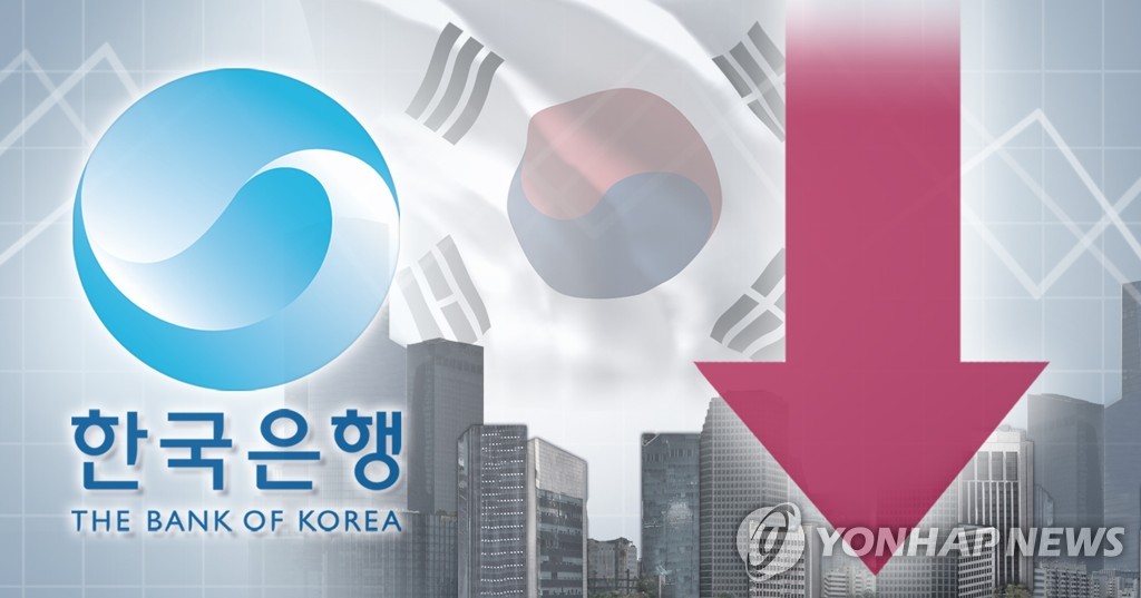 한국은행, 한국경제 하락 전망 (PG)