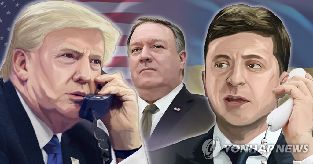 폼페이오, 트럼프 '우크라이나 의혹' 전화통화 때 배석 (PG)