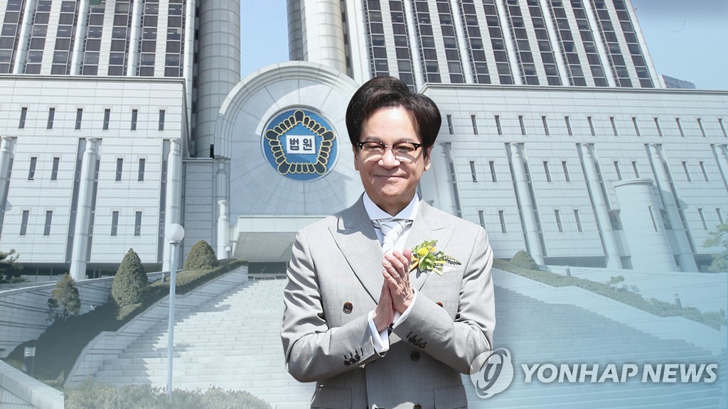 A graphic image of CJ Group scion Lee Jay-hyun and a court. (PHOTO NOT FOR SALE) (Yonhap)