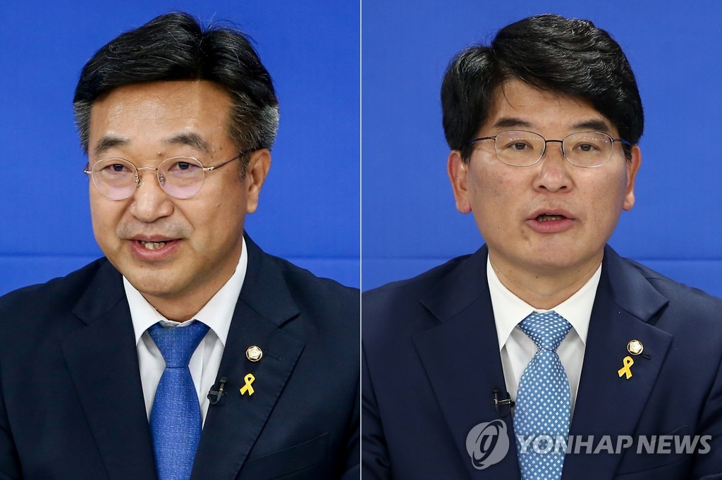 (왼쪽부터) 윤호중 -박완주 원내대표 후보 