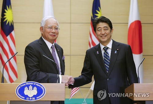 일본 찾은 라자크 말레이시아 총리