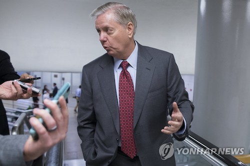 중국 대북문제 협력 당부하는 그레이엄 의원