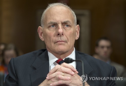 상원 청문회 참석한 존 켈리 美 국토안보장관