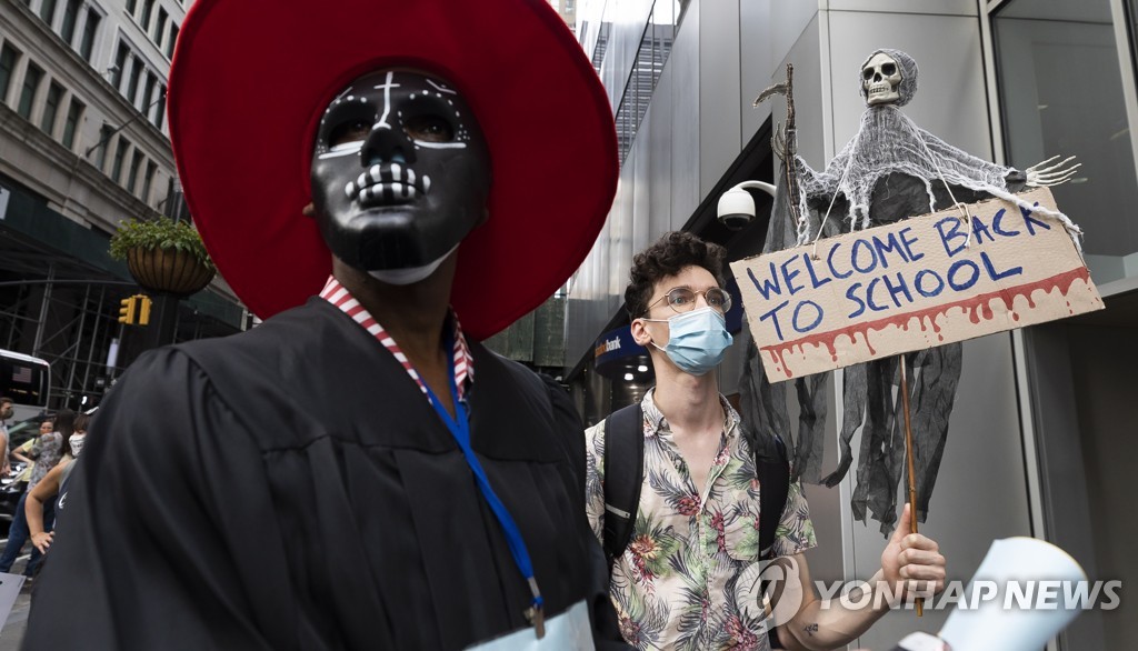 USA PANDEMIC TEACHERS PROTEST SCHOOL REPOPENING COVID-19