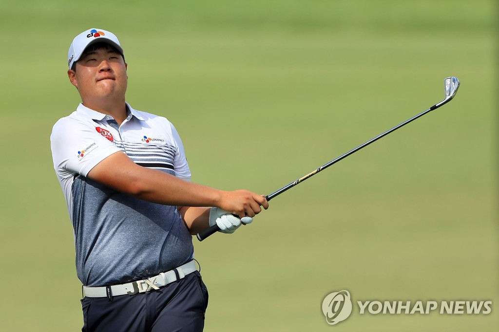 임성재의 3라운드 8번 홀 경기 모습