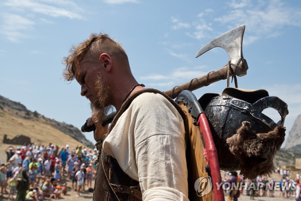 2019 Genoese Helmet international knight festival in Crimea, Russia