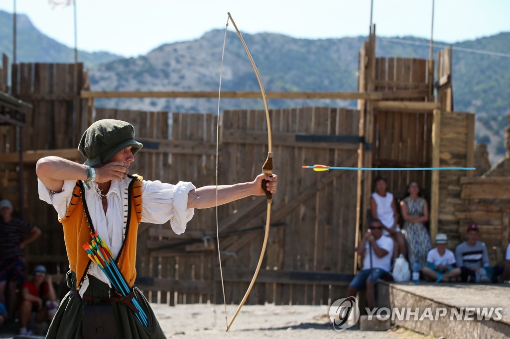2019 Genoese Helmet international knight festival in Crimea, Russia