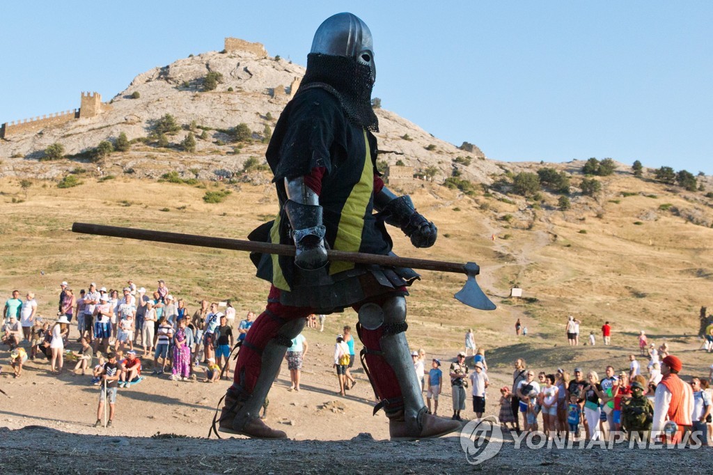 2019 Genoese Helmet international knight festival in Crimea, Russia