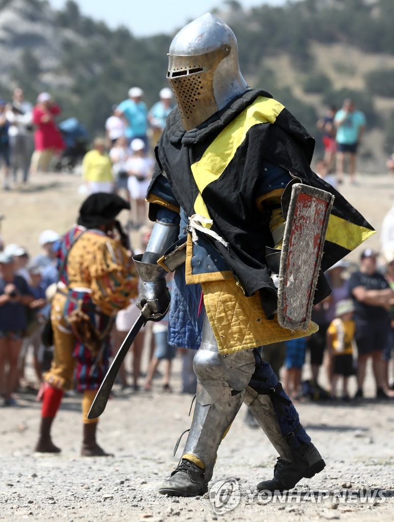 2019 Genoese Helmet international knight festival in Crimea, Russia