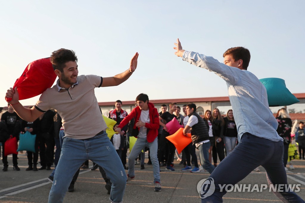 Antistress Fest mass pillow fight in Krasnodar Territory
