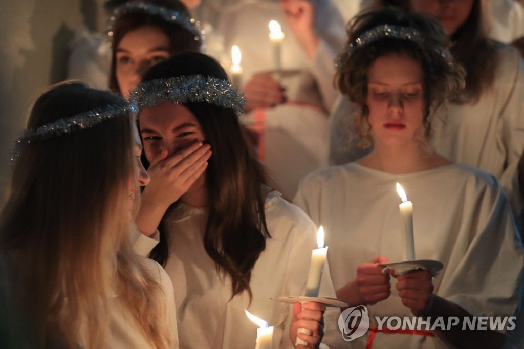 Celebration of Saint Lucy's Day in St Petersburg