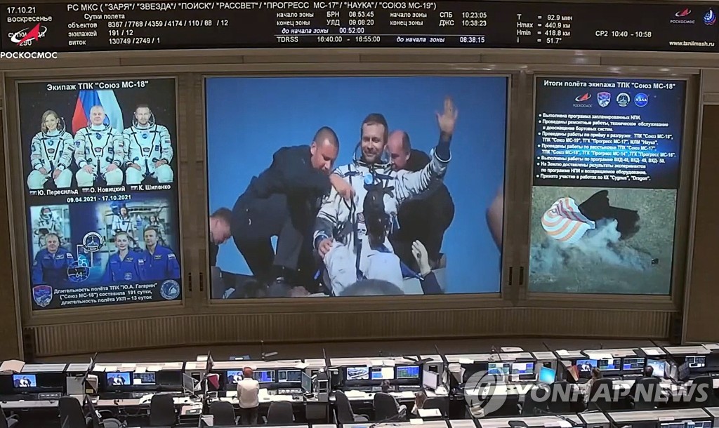 Soyuz MS-18 reentry capsule with Russian film crew lands in Kazakhstan