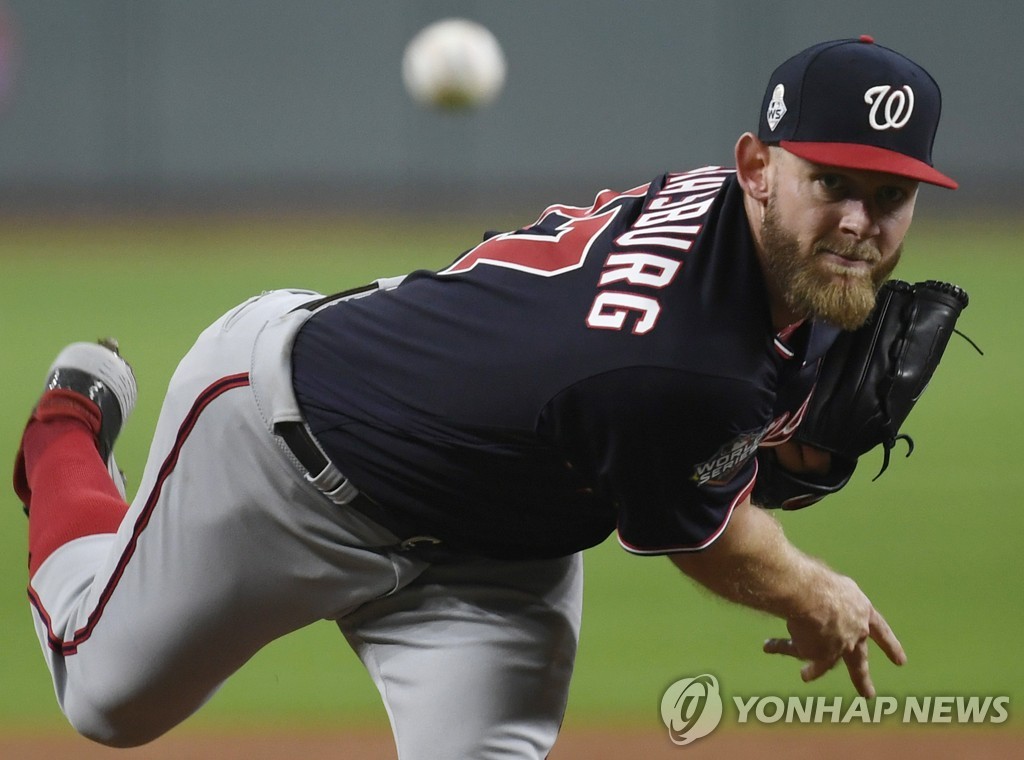 WS 2차전 승리투수 워싱턴 스트라스버그