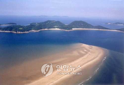 대이작도 풀등 모래섬