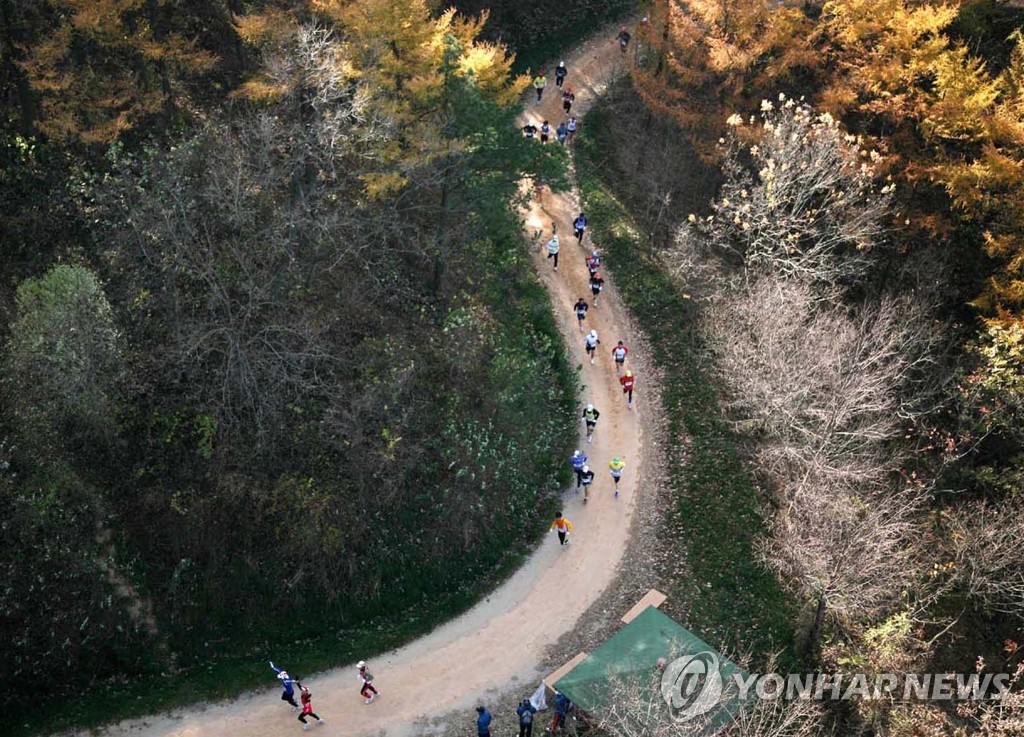 계족산 황톳길 마라톤대회(연합뉴스 자료사진)