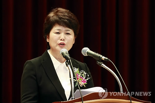 취임사하는 백춘희 대전시 정무부시장