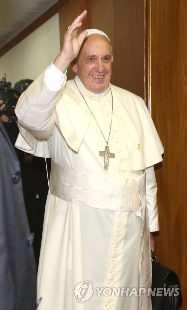마지막 인사하는 프란치스코 교황