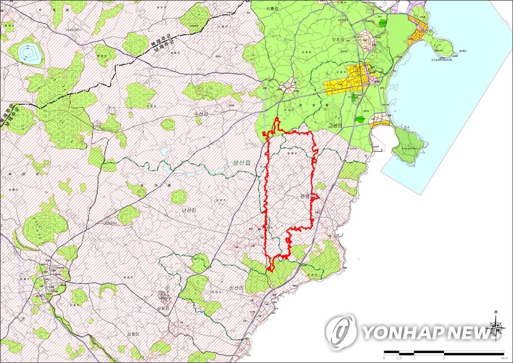 제주 제2공항 들어서는 성산읍 부지