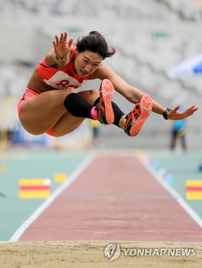 한국 여자 육상 도약 종목 일인자 배찬미. [대한육상경기연맹 제공]