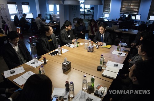 창업자대표 간담회 참석한 유승민 의원