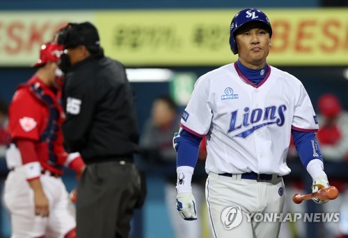 이승엽, '아쉬운 삼진'