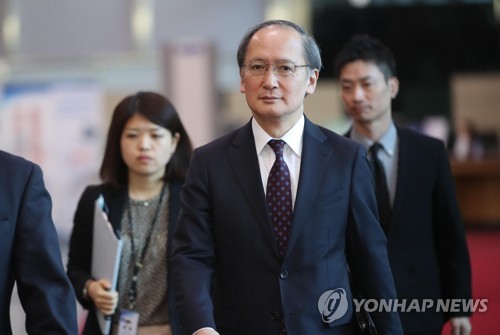 통일부 향하는 주한일본대사