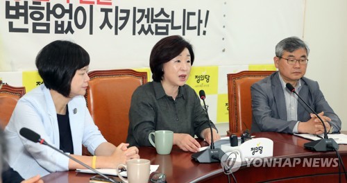 상무위원회, 발언하는 심상정 대표