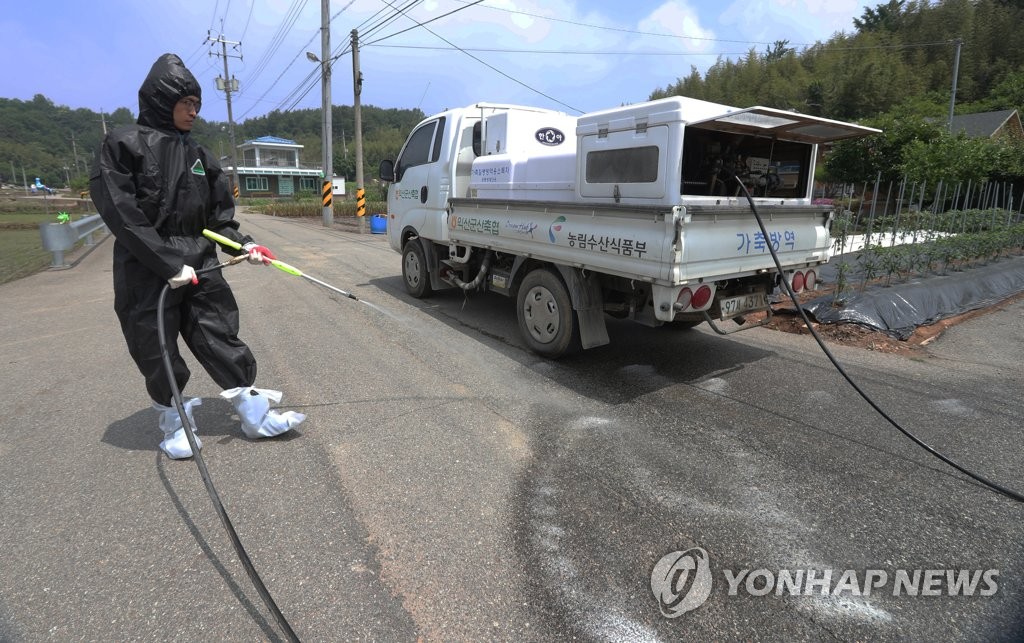 소규모 축산농가 주변 소독