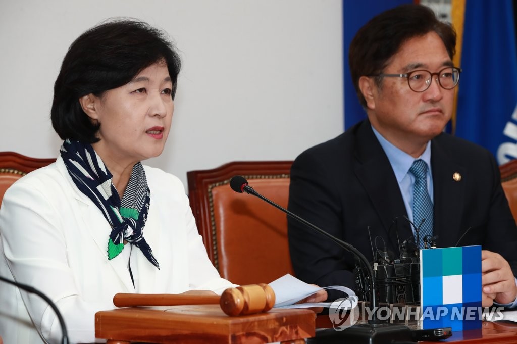 발언하는 추미애 대표
