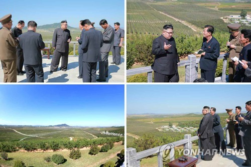 북 김정은, 황해남도 과일군 시찰