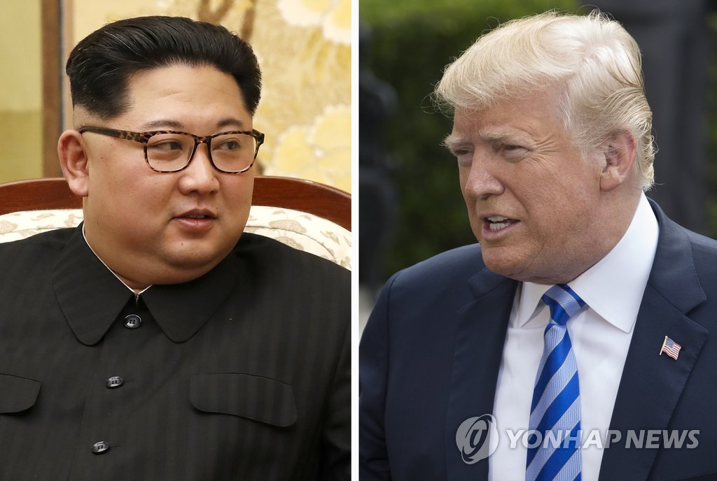 트럼프 미 대통령과 김정은 북한 국무위원장