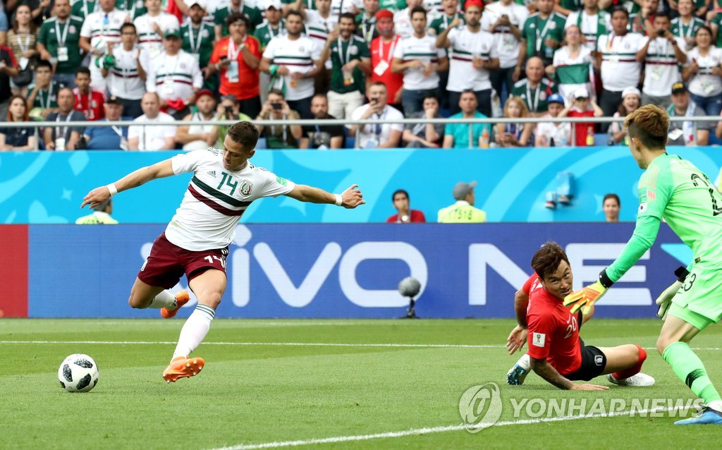 2018 러시아 월드컵 조별리그 한국과 2차전에서 결승골을 넣은 하비에르 에르난데스.