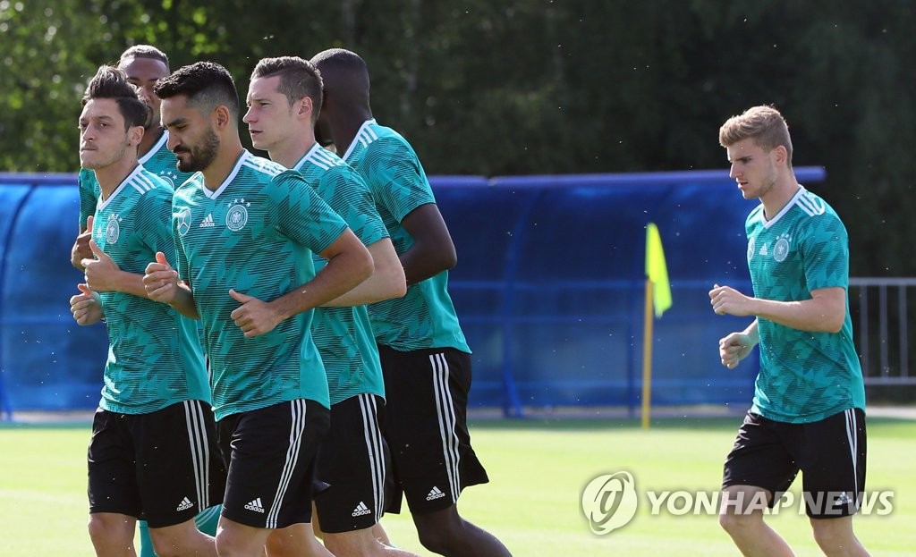 [월드컵] 외질 베르너 등 한국전 앞두고 훈련하는 독일팀
