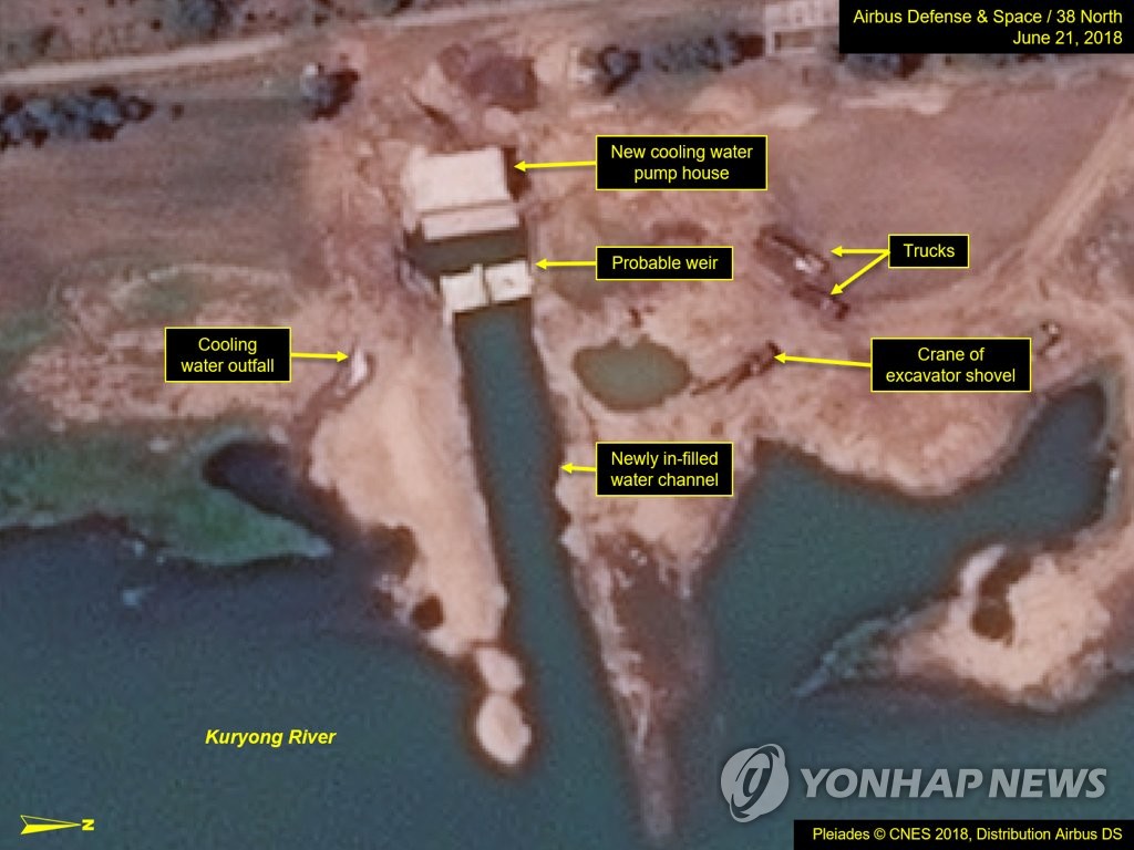 38노스 "북한 영변, 빠른 속도 인프라 공사…가동 징후 불분명"