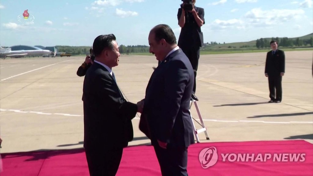 북한 도착한 시리아 대표단